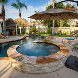 Pool & Spa Combo with Fire Pit