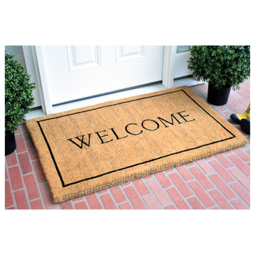 Calloway Mills Welcome Border, 100% Coir Doormat, 36"x72"