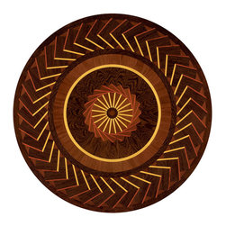 Oshkosh Designs - Art Nouveau Wood Medallion - Floor Medallions And Inlays