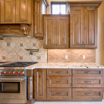 Black and Wood Stained Kitchen and Bathroom - Heritage