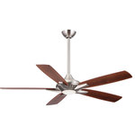 Minka-Aire - Dyno 1 Light 52" Indoor Ceiling Fan, Brushed Nickel - This 1 light Ceiling Fan from the Dyno collection by Minka-Aire will enhance your home with a perfect mix of form and function. The features include a Brushed Nickel finish applied by experts.
