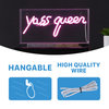 Yass Queen 11.8" Contemporary Glam Acrylic Box USB Operated LED Neon Light, Pink