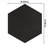 Textile Hex Porcelain Floor and Wall Tile, Black