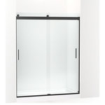 Kohler - Kohler Levity Sliding Shower Door, 74" H x 56-5/8 59-5/8" W, Clear Glass, Black - Levity Sliding shower door, 74" H x 56-5/8 - 59-5/8" W, with 1/4" thick Crystal Clear glass