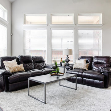 Combo Staging using Staging Dallas inventory, some homeowner furniture