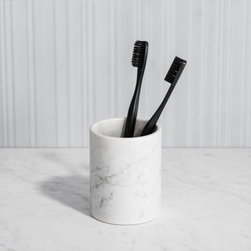 Consero Carrara Marble Bathroom Tumbler - Bathroom Accessories