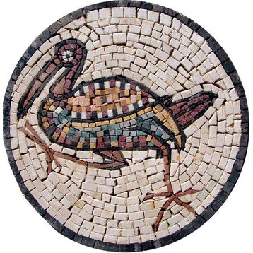 Mosaic Medallion, Duck Stone, 12"x12"