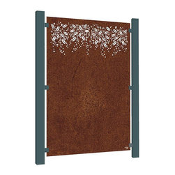 Corten Steel Burst Panel - Home Fencing And Gates