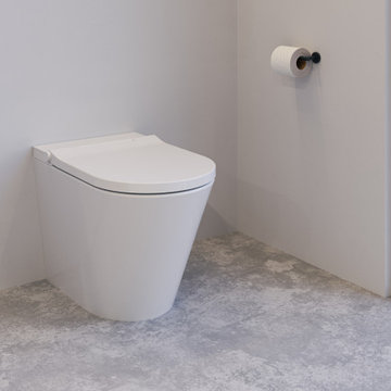 Neion Plus wall faced intelligent toilet pan with remote with Arcisan in-wall ci