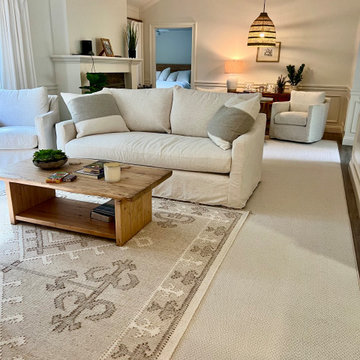 Layering Larger Living Room Rug