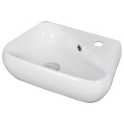 Contemporary Bathroom Sinks American Imagination AI-1766 Above Counter Unique Vessel In White For Single Hol