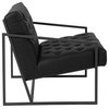 Hercules Madison Series Black Leather Tufted Lounge Chair