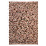 Bareens Designer Rugs - Pak Persian Lettie Gray/Tan Wool Rug - 8'1'' x 10'4'' - Designed with mesmerizing intricacy and gorgeous color palette, this hand-knotted masterpiece demonstrates the beauty and electrifying thrill of Pak Persian art. These meticulously hand-knotted Pak-Persian rug is made with pure wool and features breathtaking traditional, transitional, and tribal designs in bold luxurious color pallets. Known for their intricate designs these rugs are a reproduction of Persian rugs, made in Pakistan with unique Mughal designs. Made by master weavers using the same Persian texture, design and dying technique, we wanted to produce the most significant manifestation of Persian art, life, and culture. This rug is most famous for its exceptional quality, incredible designs, patterns, and vibrant rich color. Pak-Persian rugs made with Persian weave with high knot counts, which enables the high intricacy and detail found in the patterns are also referred to as "State of art", each color adds a rich beautiful detail in the artwork of this rug. The design, color, and beautiful chromatic composition with a vibrant sheen with intricate designs, exude beauty, elegance, and quality make this rug a masterpiece of its own.