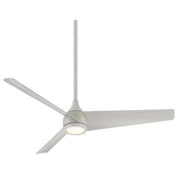 Minka Aire Twist 52" LED Ceiling Fan With Remote Control, Grey