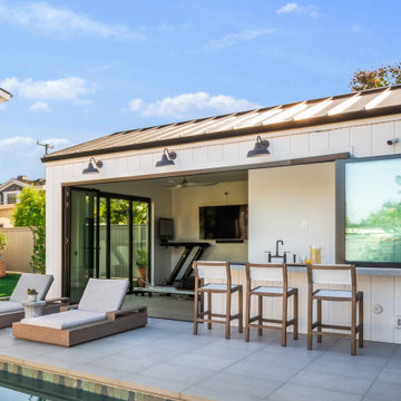Poolside ADU with pass-through NanaWall windows & doors