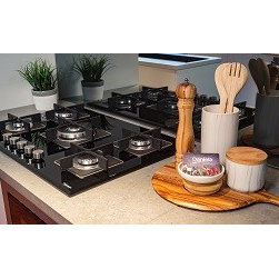 DAN75GTG/1 - 77CM, 5 BURNER GAS ON GLASS COOPTOP - Major Kitchen Appliances