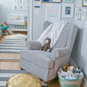 Finn's Aqua, Grey, and Gold Nursery