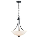 Millennium Lighting - Millennium Lighting 9802-MB Ivey Lake, 3 Light Pendant - Effortless design enhanced with elegant and sweepiIvey Lake 3 Light Pe Matte Black Etched W *UL Approved: YES Energy Star Qualified: n/a ADA Certified: YES  *Number of Lights: 3-*Wattage:60w A Lamp bulb(s) *Bulb Included:No *Bulb Type:A Lamp *Finish Type:Matte Black