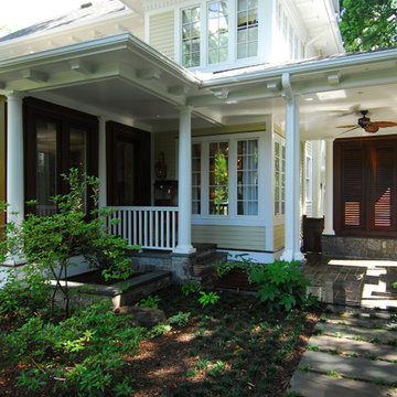 yard of wooden house