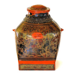 Burmese Lacquer Container - Decorative Objects And Figurines