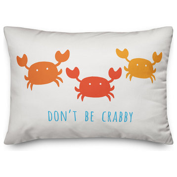 Don't Be Crabby 14x20 Throw Pillow