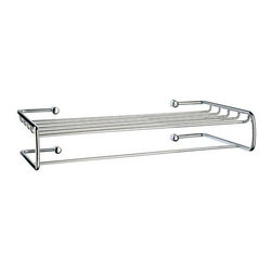Smedbo SIDELINE 20" Towel Shelf With Towel Bar DK1050 - Bathroom Accessories