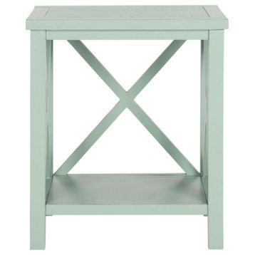 Sims Cross Back End Table, Dusty Green