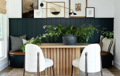 Houzz Tour: Dark and Moody Contrast With Serene and White