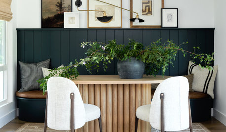 Houzz Tour:  Dark and Moody Contrast With Serene and White