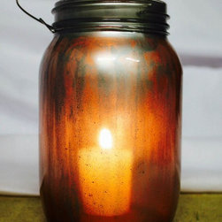 Handcrafted Candle Jar (Mercury) / Wire Handle - Candles