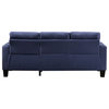 Earsom Sectional Sofa, Reversible Chaise, Blue Linen