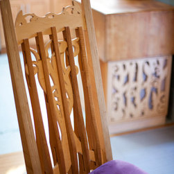 Teak and Maple Chairs - Dining Chairs