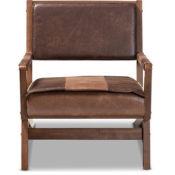 Rovelyn Effect Lounge Chair - Brown, Walnut