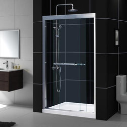 DreamLine Unidoor 50" - 51" Frameless Shower Door With 24" Stationary Panel SHDR - Shower Doors