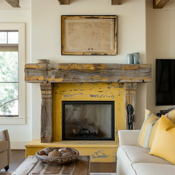 Colored Fireplace Mantels