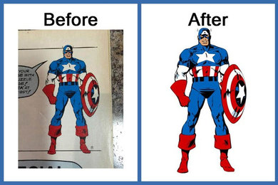 Marvelous Captain America Vector Design