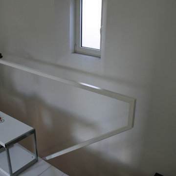 Corrimano/parapetto in un'unico pezzo