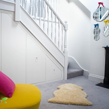 Kids room under stair storage