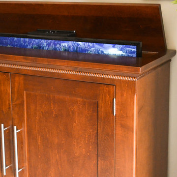 Automated TV Lift Cabinet in Solid Cherry (The Richmond)