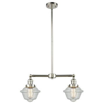 Innovations 2-LT Small Oxford 24" Chandelier - Polished Nickel