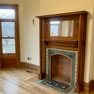 Historic Fireplace Restorations with Pewabic Tile