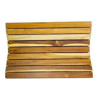 Nordic Style Teak Brown Shower Mat 31.4x19.6