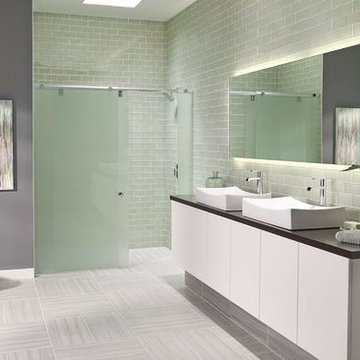Arctic Ice Glass Subway Tile