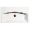 Simple White Ceramic Wall Mounted, Vessel, or Self Rimming Sink, No Faucet Holes