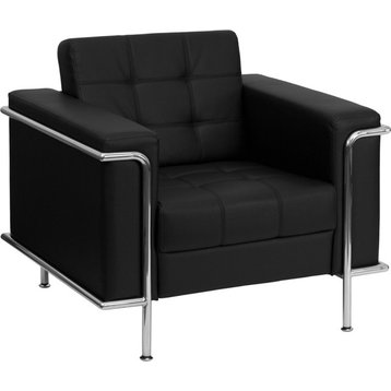 Black Reception Chair, Black