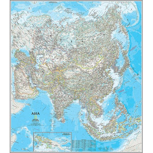 NG-107 North America Classic 9780792250173 Wall Maps Continents laminated 
