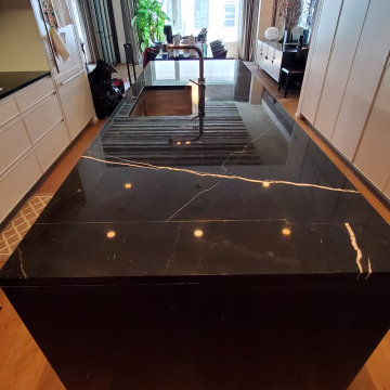 Nero Marquina Island Top refinishing