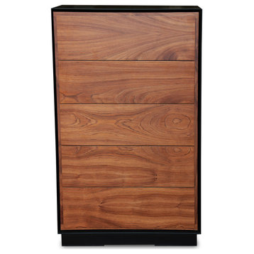 Barcelo Chest - Black and Wood Finish