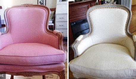 Project Rehab: Armchair Goes From Bubble Gum Pink to Shabby Chic