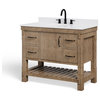 Bosque Bath Vanity, Weathered Fir, 42", Single Sink, Undermount, Freestanding